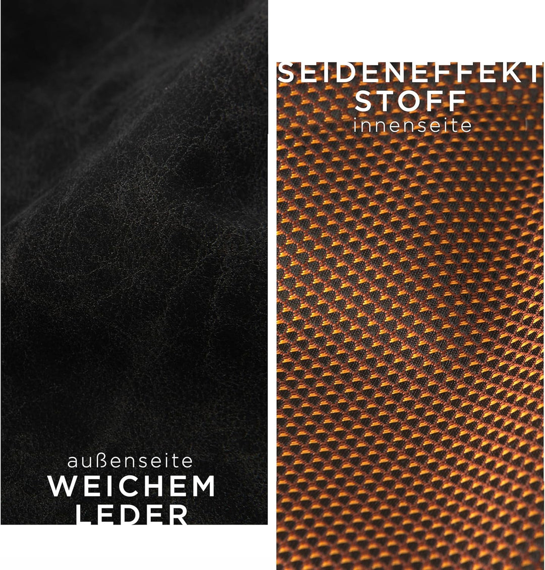 Slim Wallet mit Münzfach aus Microfaser Jacquard mit RFID Schutz - Schlankes Portemonnaie für Kredit