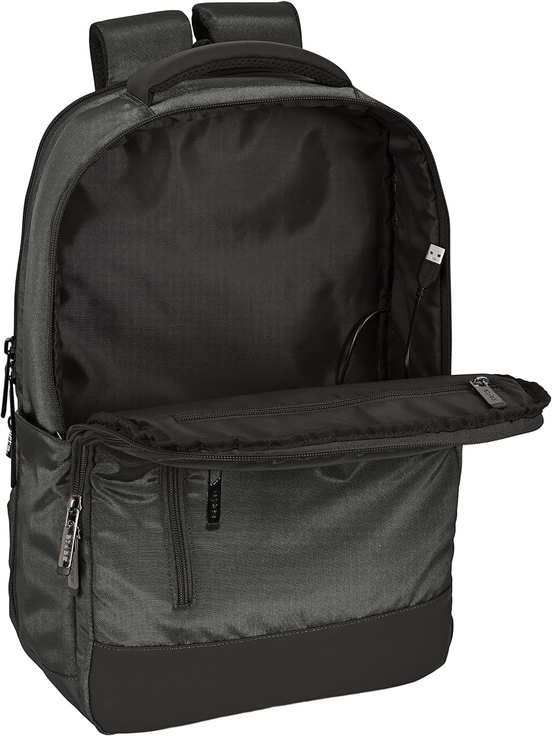 safta Unisex Kinder Tragbarer Rucksack 15,6 Zoll + Tablet + USB Business Grey 29 x 44 x 15 cm, bunt,