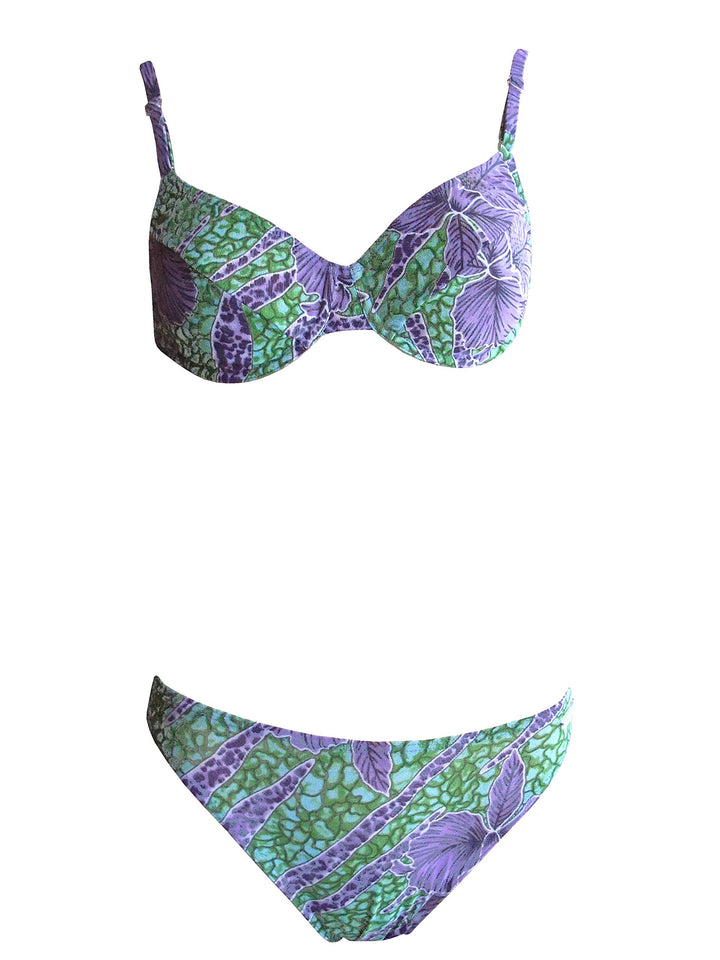 Solar Tan Thru Bügel-Bikini 1216B44-53 grün/lila, Gr. 38 B-Cup