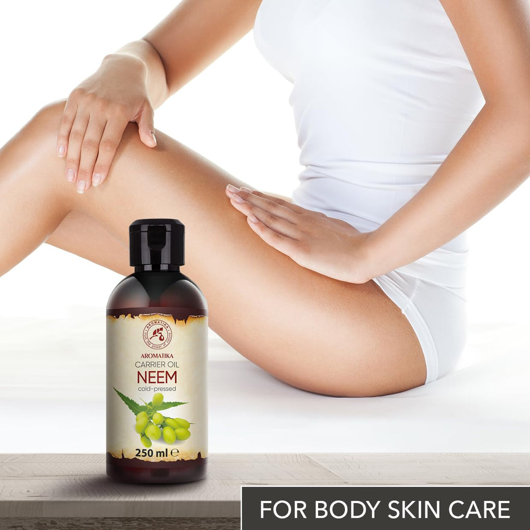 Neemöl 250ml - Neem Öl - Azadirachta Seed Oil - Natürliches und Reines - Kaltgepresstes Reine Unraff