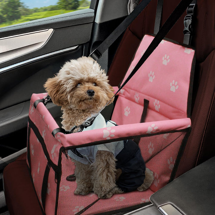Flagest Hunde Autositz Verstärkt Hundesitz Auto, Oxford Atmungsaktiv Waschbare Hundeautositz, Faltba