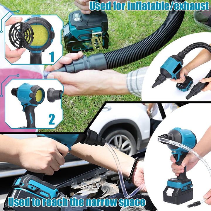 Akku-Gebläse für Makita 18V, Laubbläser Akku 18V, Schnurlos Akku Laubbläser für Rasenpflege, Laubbla
