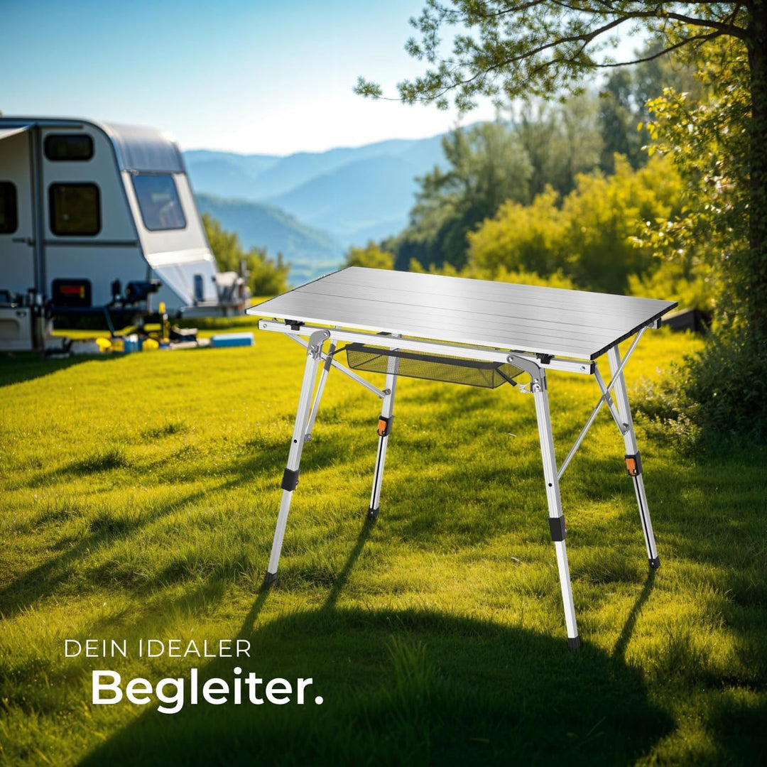 tectake® Campingtisch, Klapptisch aus Aluminium, Campingtisch faltbar, Reisetisch, Gartentisch klapp