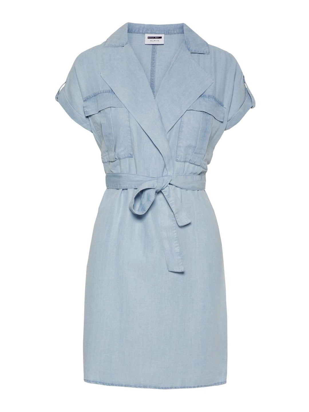 Noisy may Damen Blusenkleid Vera, Blau (Light Blue Denim Light Blue Denim)
