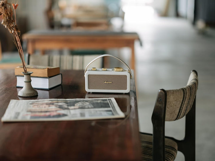 Sangean RA-101 Akku-Radio FM Bluetooth®, AUX wiederaufladbar Ivory, Gold