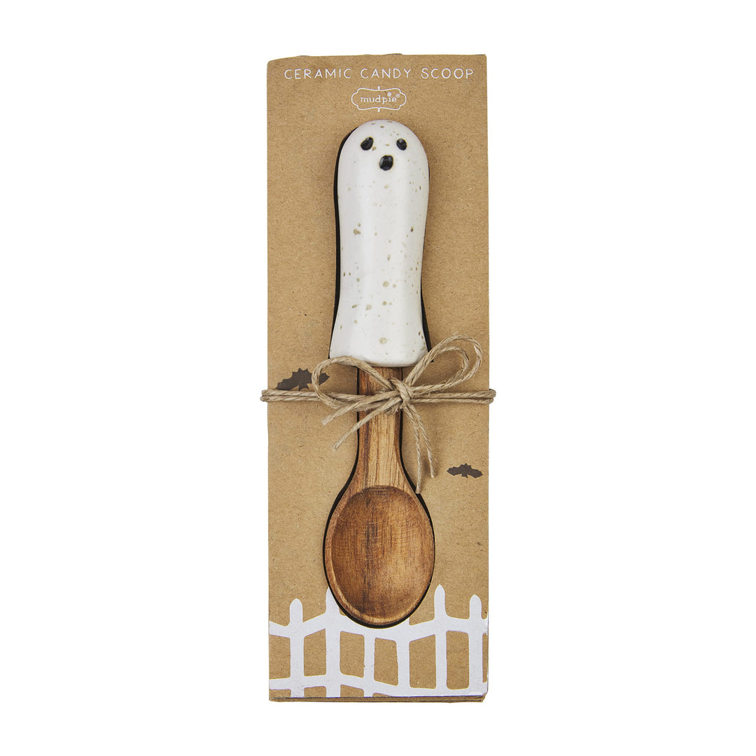 Mud Pie 46300174G Halloween Süssigkeitenschaufel, Geist, Steingut, Ghost