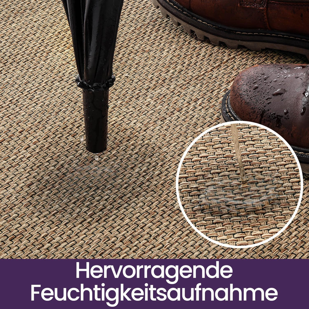 DEXI Fussmatte Innen 120 x 180 cm, rutschfest und Saugstark, Beige Beige 120 x 180 cm, Beige 120 x 1