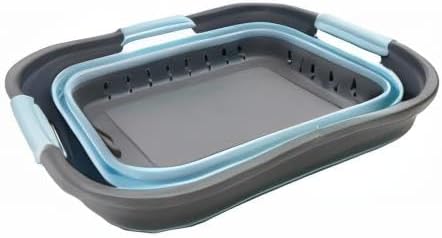 SAMMART Faltbarer Super Mini-Wäschekorb aus Kunststoff, mit 3 Griffen, 19 l, faltbar, Pop-Up-Aufbewa