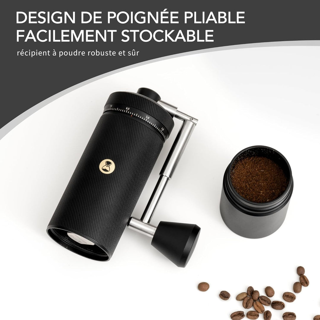 Manuelle Kaffeemühle S3 TIMEMORE, Numerisch Einstellbare Feinheit, Klappgriff, Upgrade Integriertes