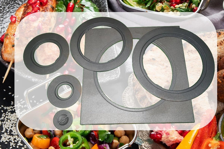 Sellon24® Ofenplatte Feuer Herdring Gusseisen Gussringe Gusseisenringe Cast Iron 52x52cm