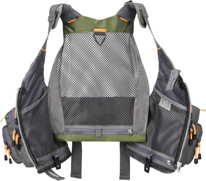 Gonex Angel Weste Herren verstellbare Arbeitsweste mit Mehreren Taschen für Angeln Fliegenfischen Ou