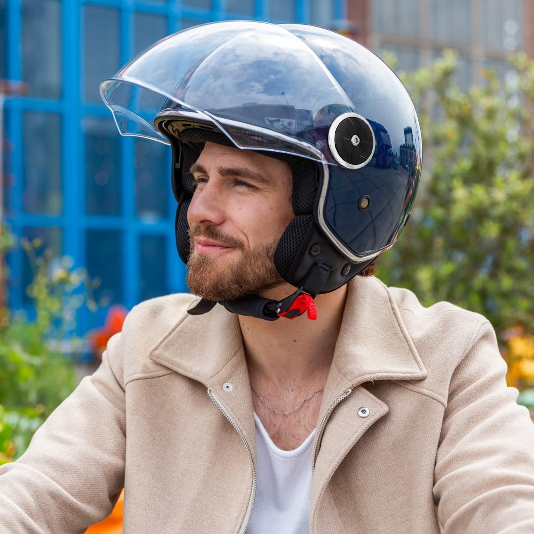VINZ Tobia Jethelm mit Doppelvisier | Roller Helm Fashionhelm | In Gr. XS-XXL | Jet Helm mit Sonnenb
