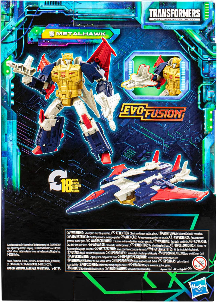 Transformers Legacy Evolution Voyager-Klasse Metalhawk, 17,5 cm grosse Action-Figur