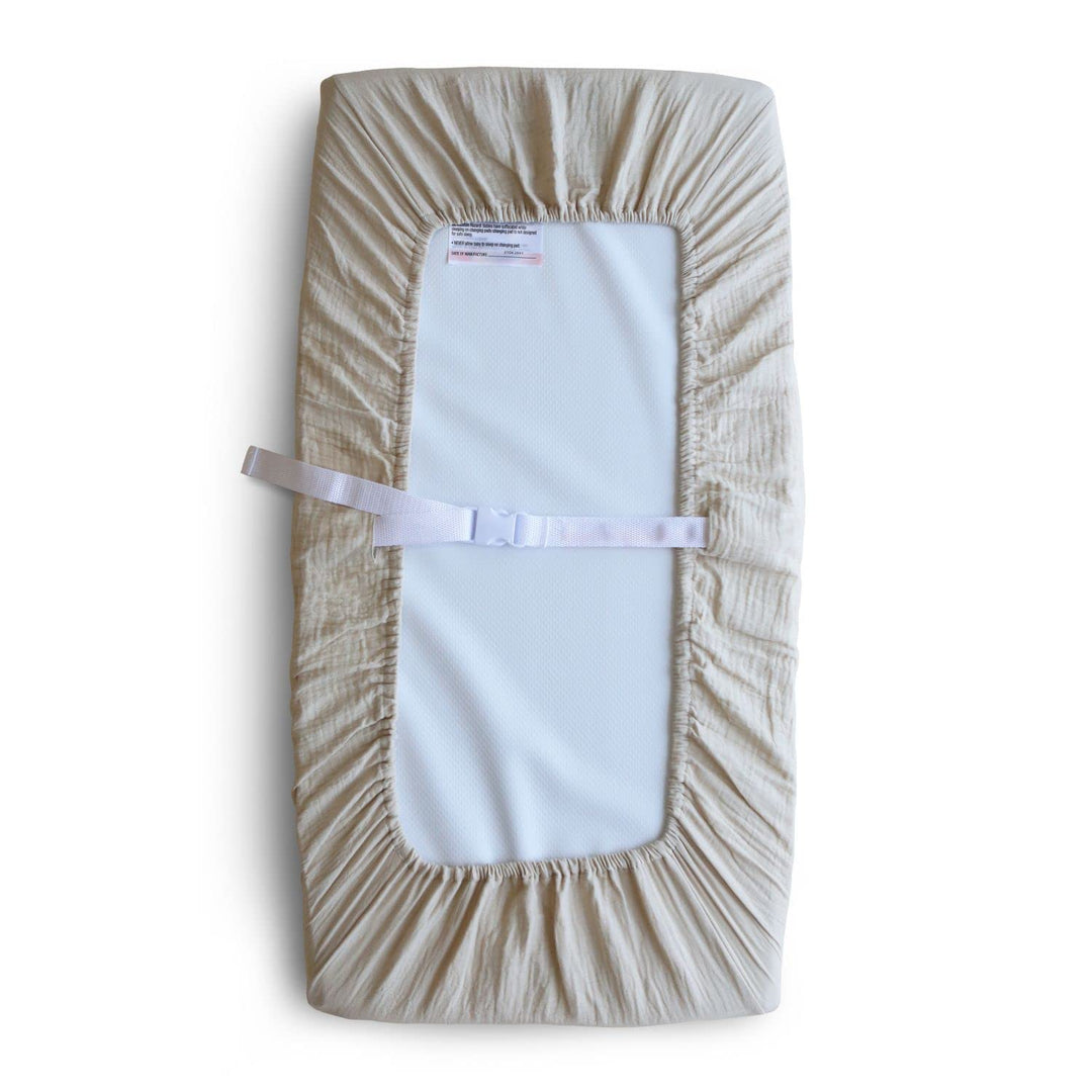Mushie Waschbar Wickelauflagenbezug | Wickelauflagehbezug 70x45 cm, Passend für Standard-Wickelaufla