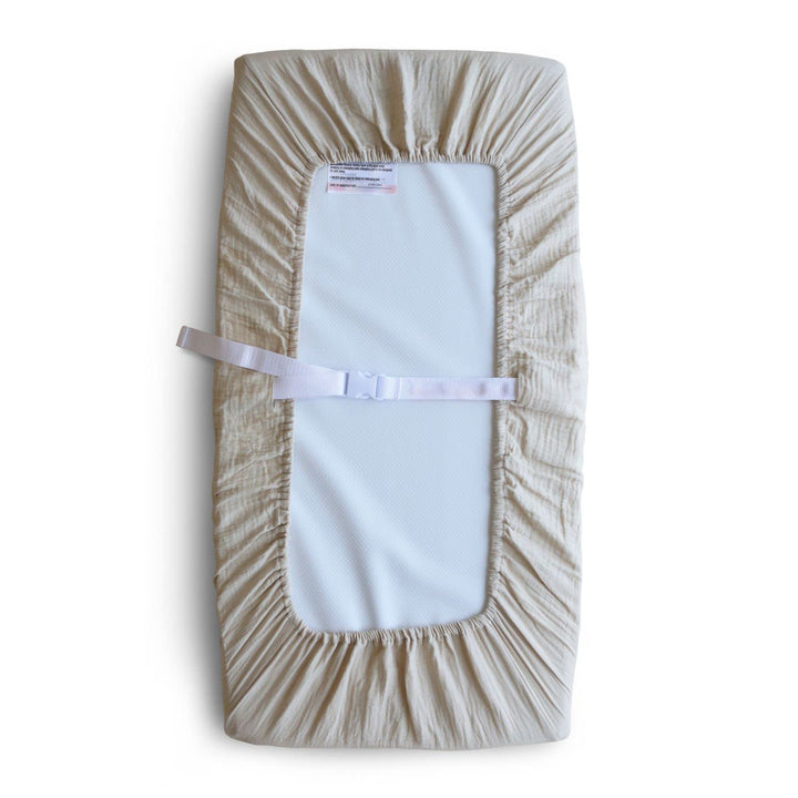 Mushie Waschbar Wickelauflagenbezug | Wickelauflagehbezug 70x45 cm, Passend für Standard-Wickelaufla