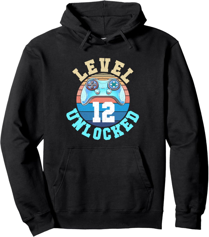 Gamer Boy Level 12 entsperrtes Videospiel zum 12. Geburtstag Pullover Hoodie