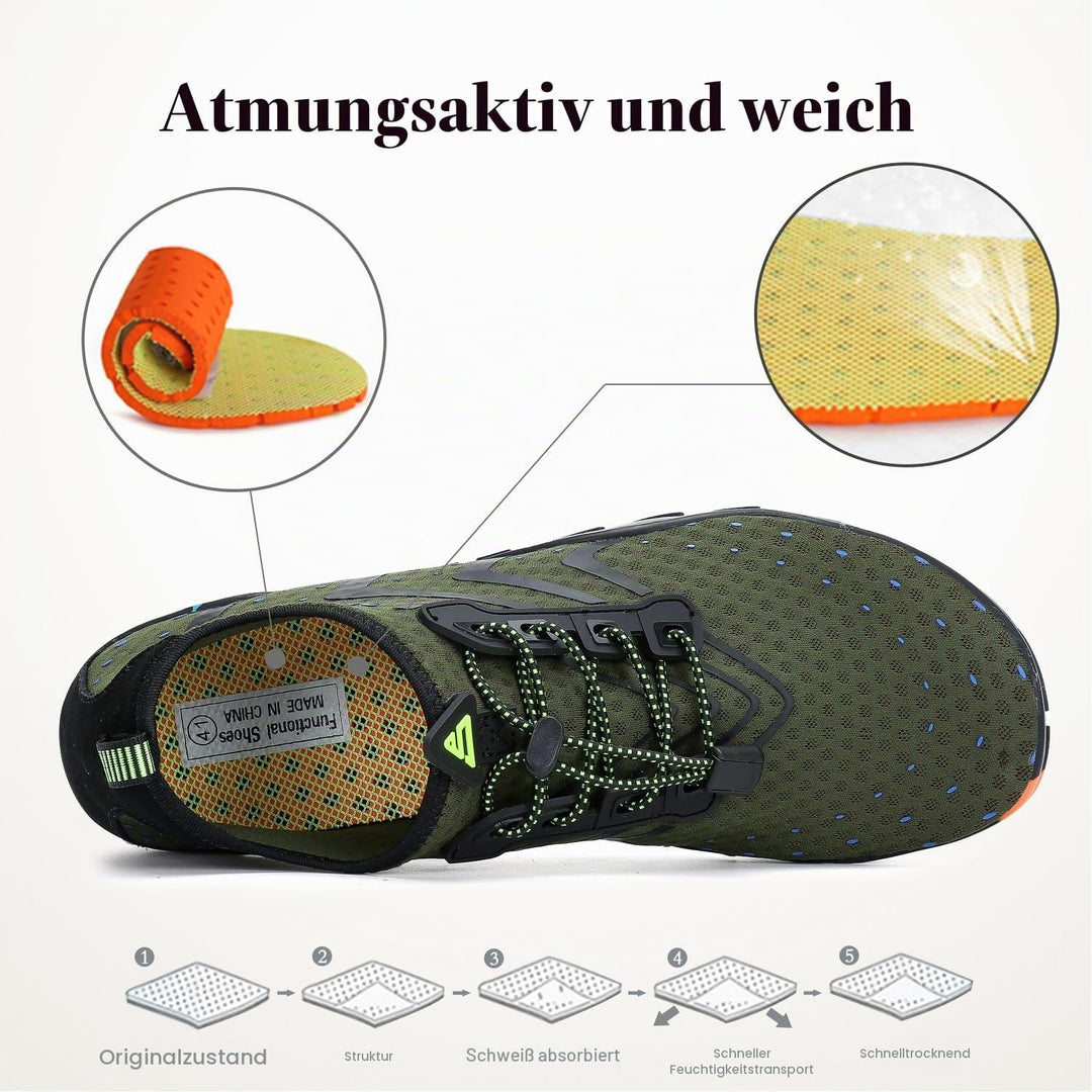 SAGUARO Unisex-Erwachsene Badeschuhe Atmungsaktiv Dicke Sohle Gr.36-46 40 EU Reines Grün, 40 EU Rein