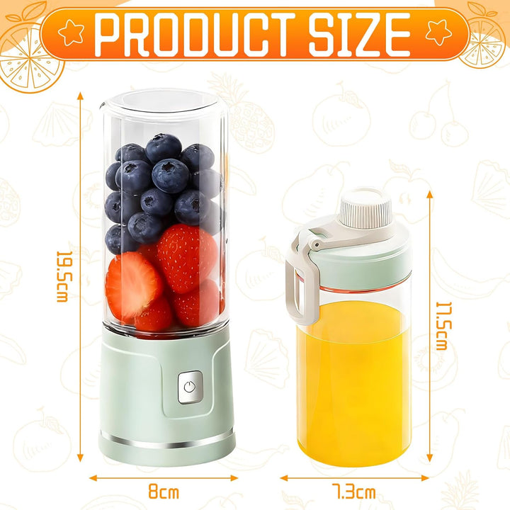 Fresh Juice Tragbarer Mixer,Smoothie Maker to go mit Trinkbecher,450ml Juice Mixer Shaker Blender Fl
