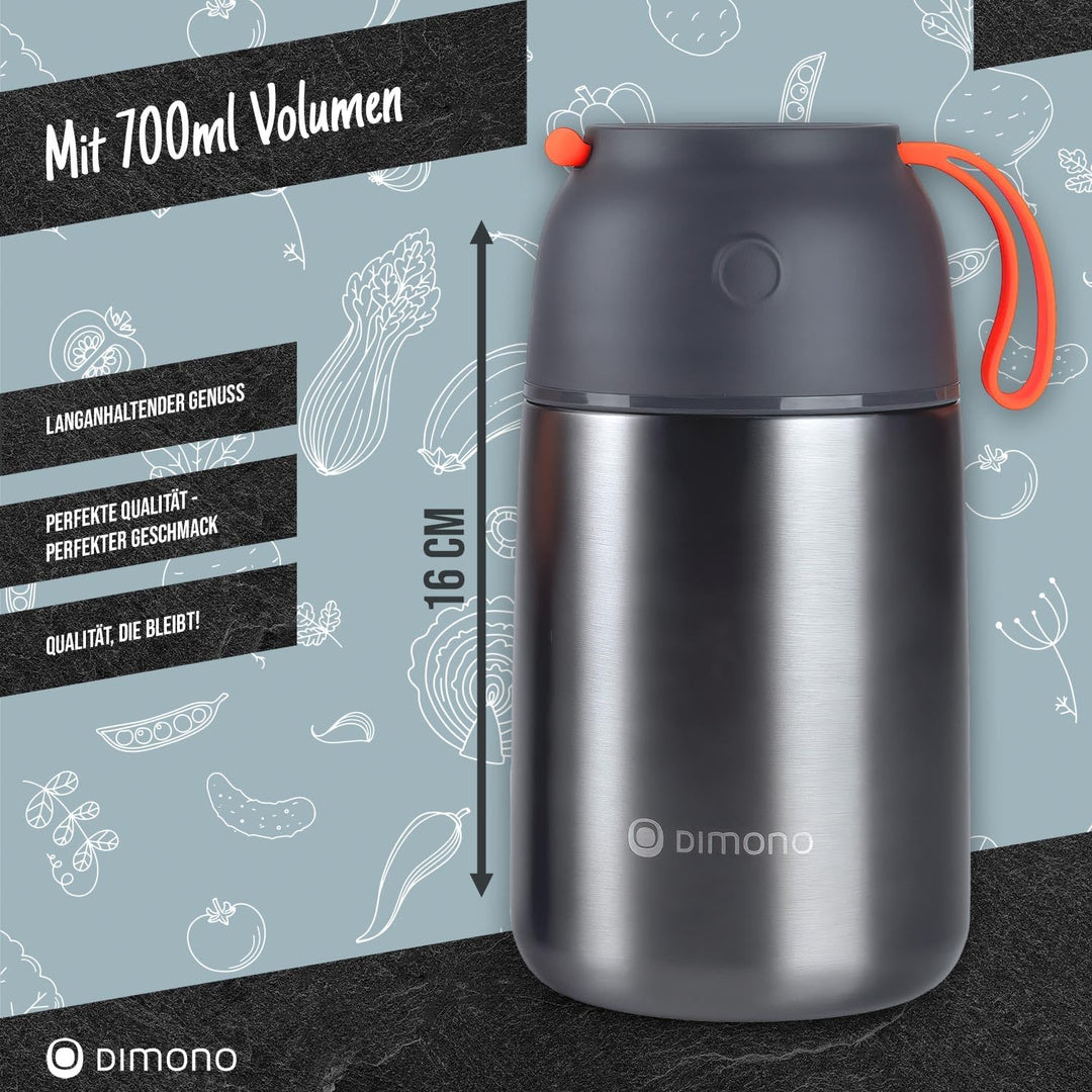 Dimono® Thermobehälter Warmhaltebehälter; Lunch-Box To-Go Lebensmittelbehälter Essensbehälter Speise