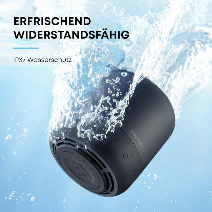 Anker Soundcore Mini 3, Bluetooth-Lautsprecher mit BassUp und PartyCast Technologie, USB-C, Wassersc