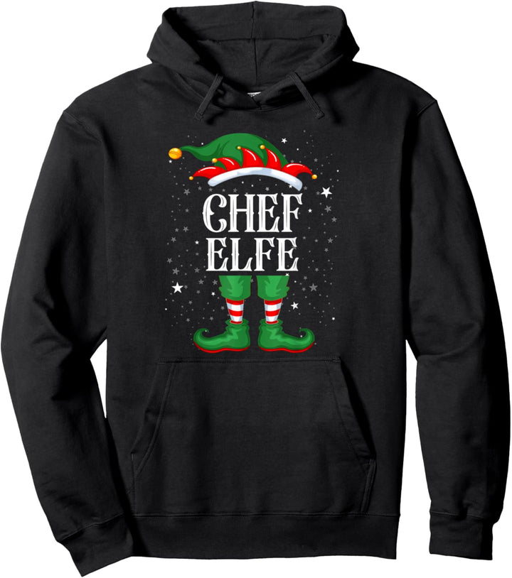 Chef Elfe Familien Outfit Niedlich Lustiges Weihnachten Pullover Hoodie
