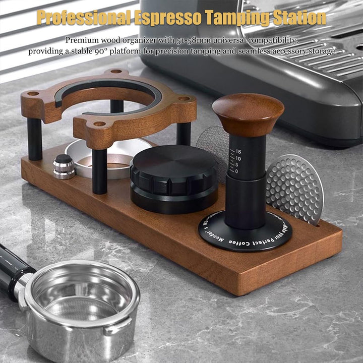 Espresso Tamperstation, Espresso Zubehör Organizer Multifunktionale Tamperstation für Barista Kaffee