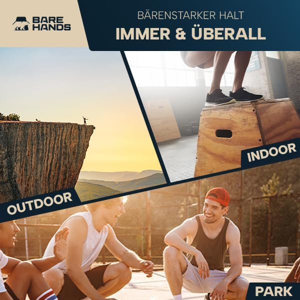 BARE HANDS Liegestützgriffe – 2x gelenksschonende &amp; rutschfeste Holz Liegestützgriffe – Calisthenics
