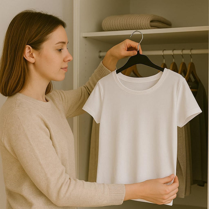 Kiroplast Kleiderbügel für Hemden, T-Shirts, Kleiderbügel aus Kunststoff, platzsparend, rutschfest,