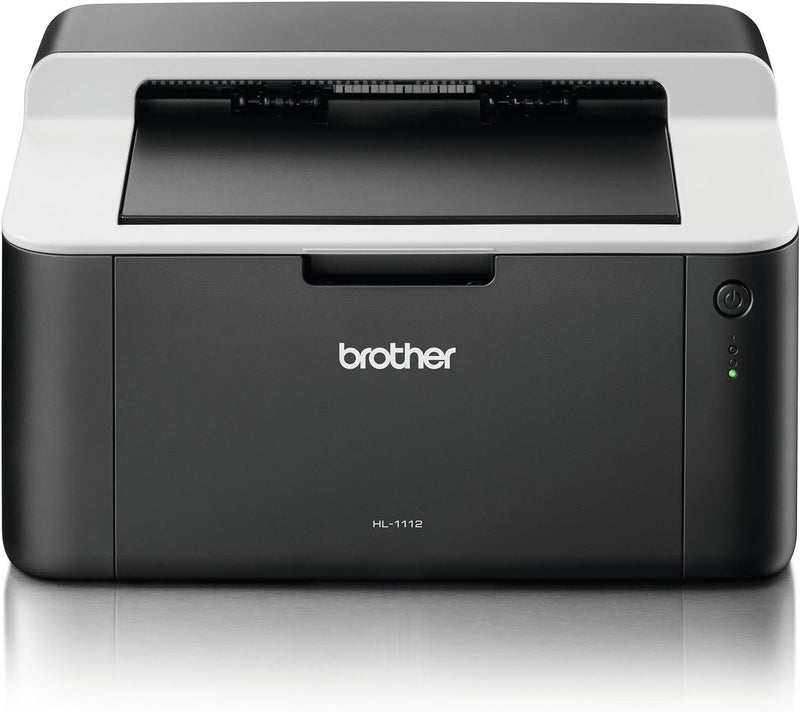 Brother HL-1112 A4 monochrom Laserdrucker (USB 2.0, 20ppm, 2400x600pi, 150 Blatt Papierzufuhr) schwa