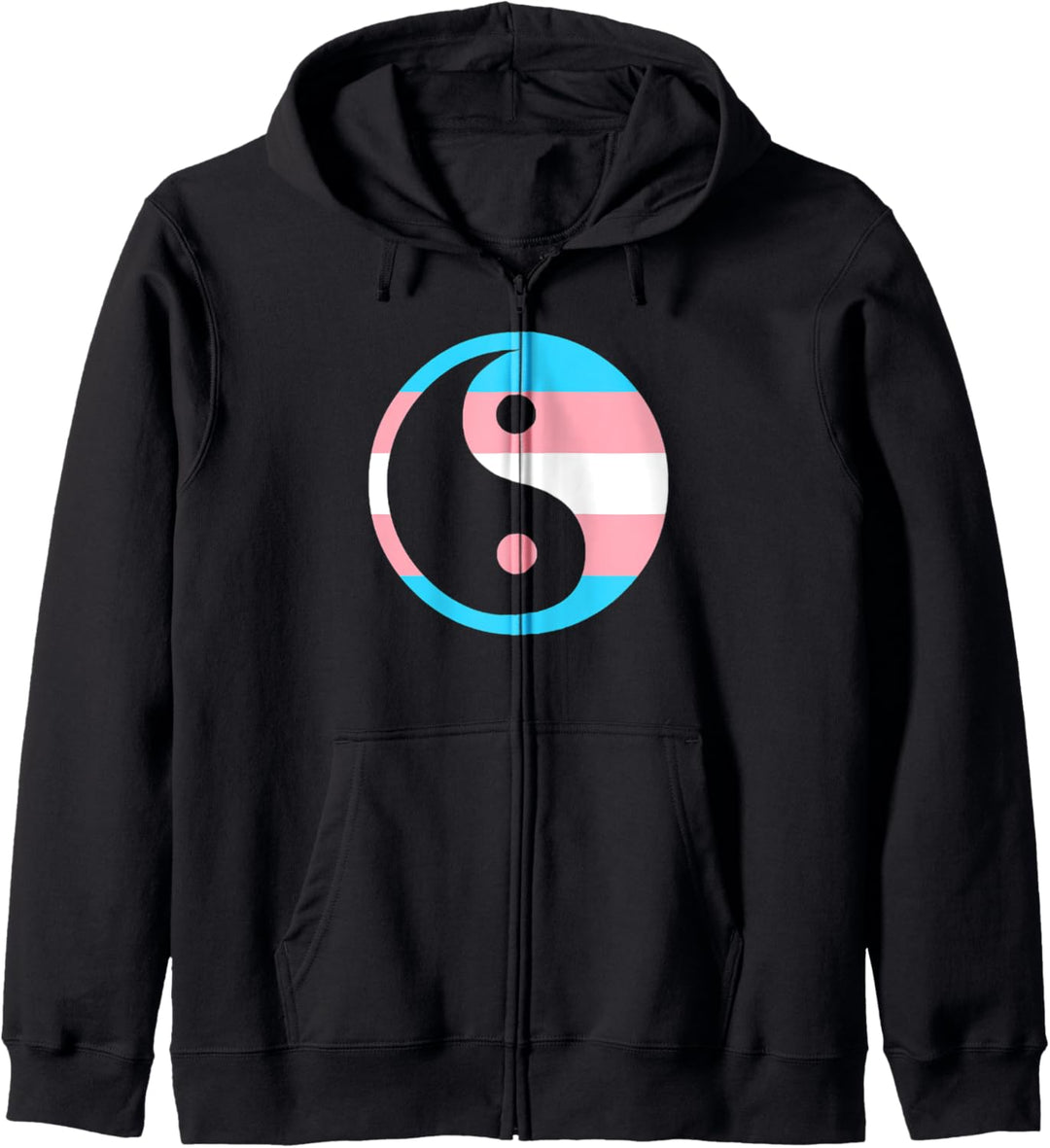 Trans Flagge Yin Yang Transgender Kapuzenjacke
