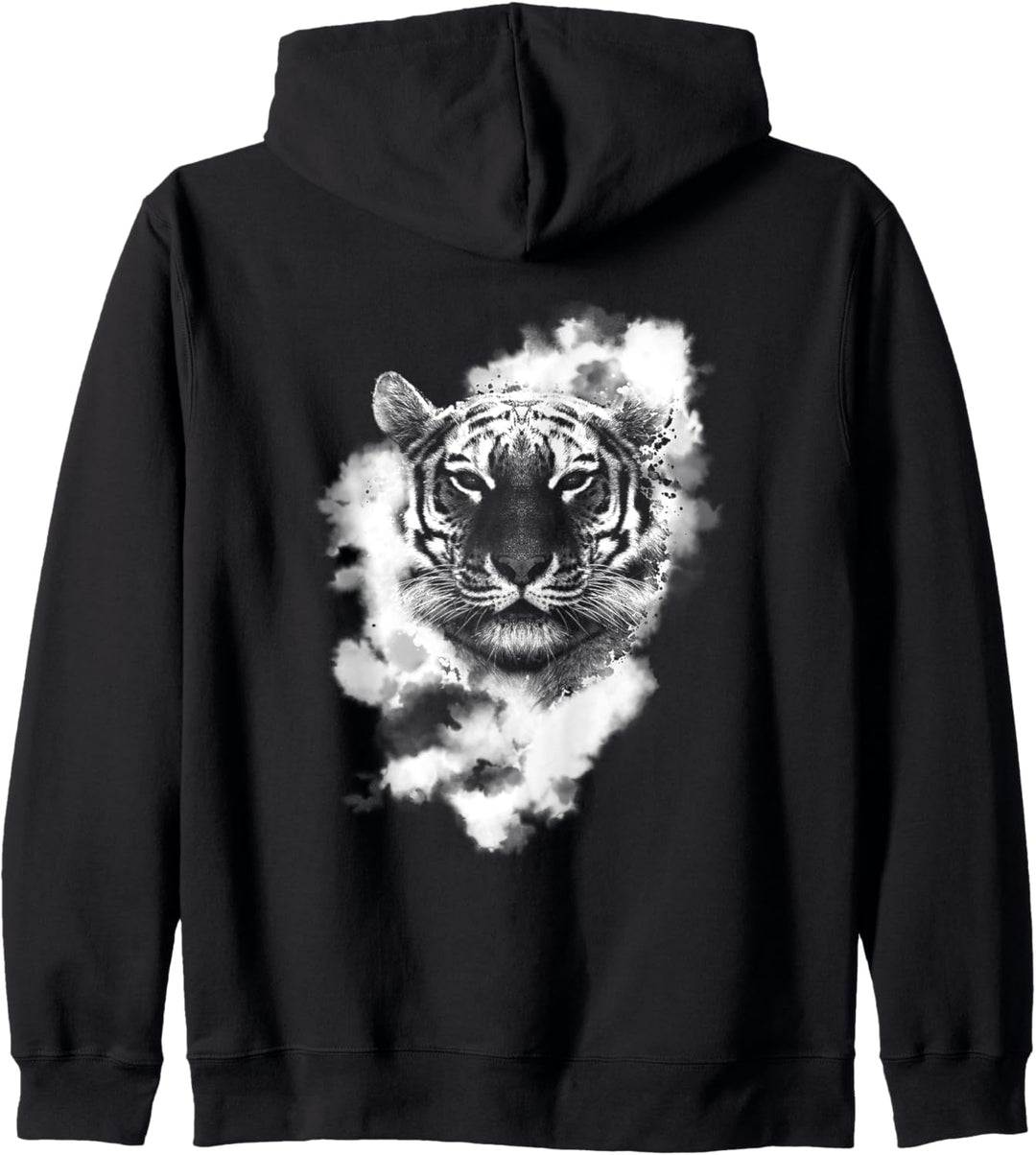 Cooler Tiger mit Weissen Wolken Kapuzenjacke