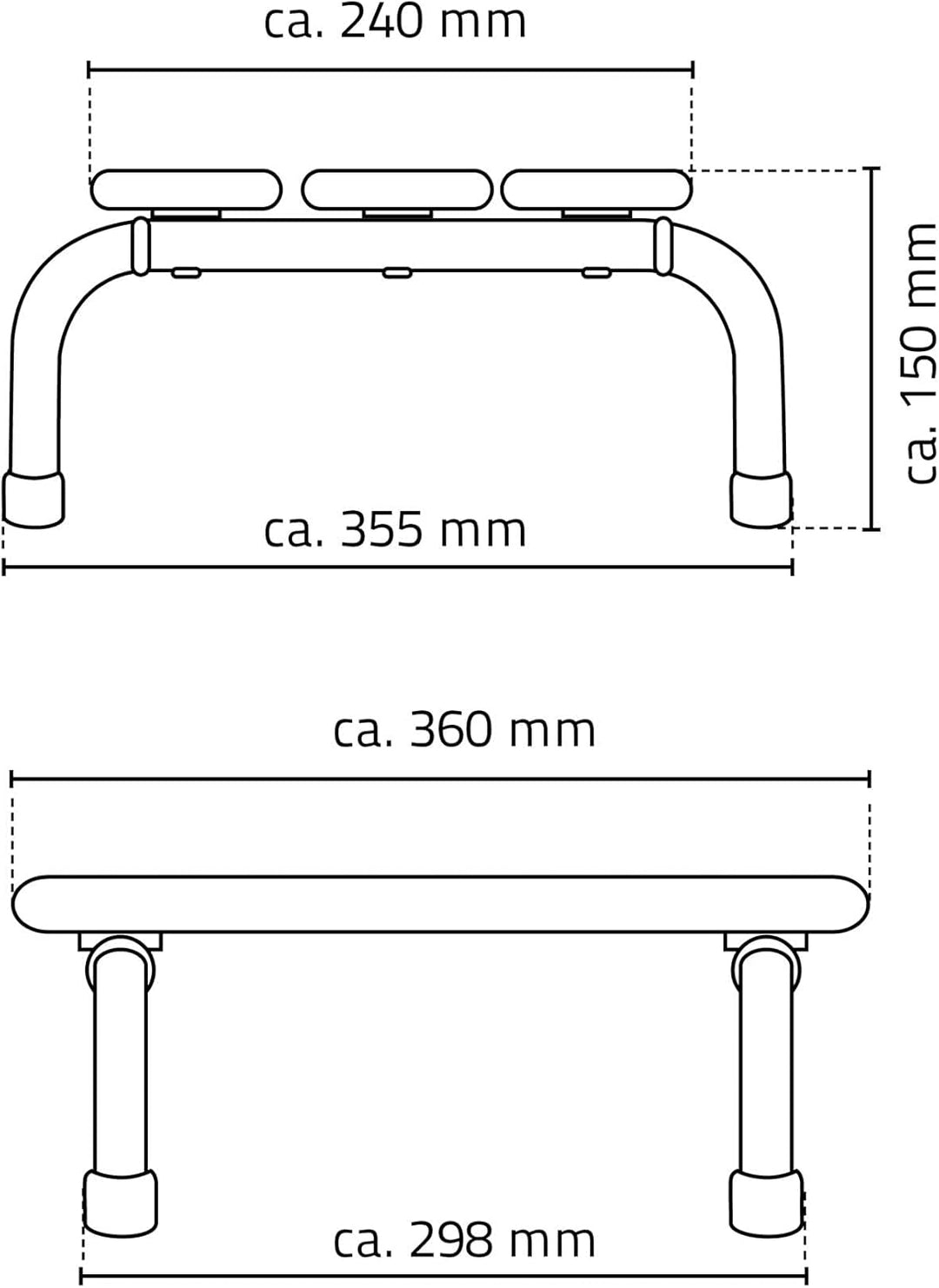 RIDDER Badewannen-Hocker Pro weiss