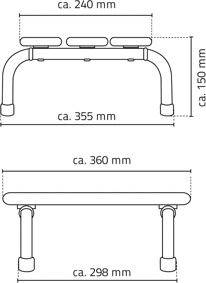 RIDDER Badewannen-Hocker Pro weiss