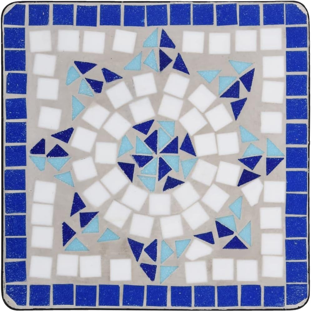 puraday Mosaik-Beistelltisch Balkontisch Beistelltisch Outdoor Pflanztisch Gartentisch Klein Blument