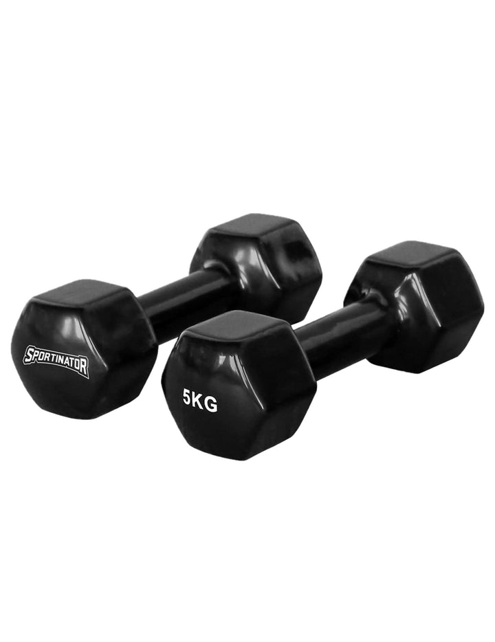 SPORTINATOR Hantel 2er-Set 1, 2, 3 oder 5 kg Hantelset, schwarz fürs Homegym, Studio oder zu Hause i