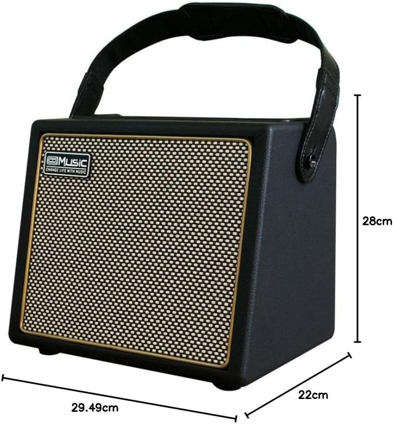 Coolmusic 30W Akustischer E-Gitarrenverstärker BT Tragbarer Gitarrenverstärker Lautsprecher mit Mikr