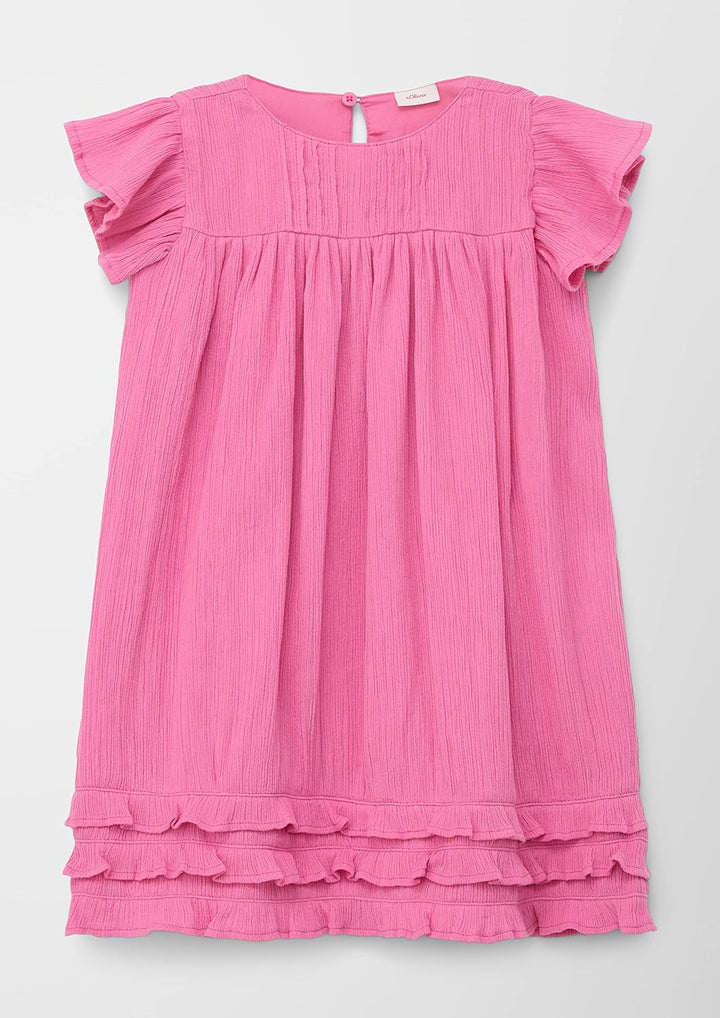 s.Oliver Mädchen Kleid mit Rüschen, 98