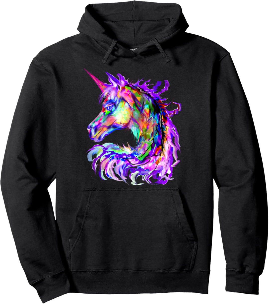 Bunte Regenbogen süsse Einhorn Pullover Hoodie