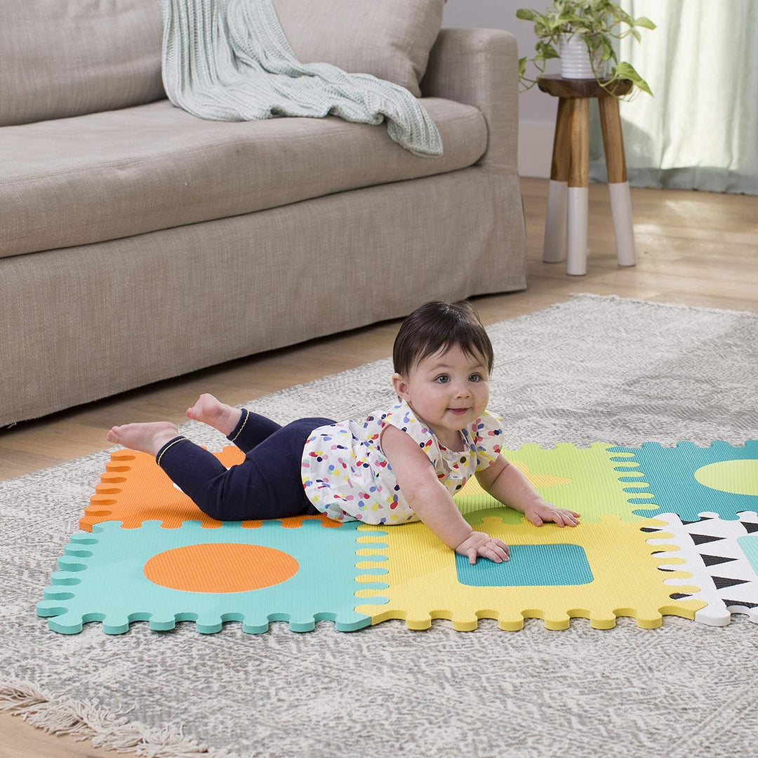 Infantino 216056 Soft Eva Foam Puzzle Mat-Suitable from Birth-Easy to Clean, Multicolored