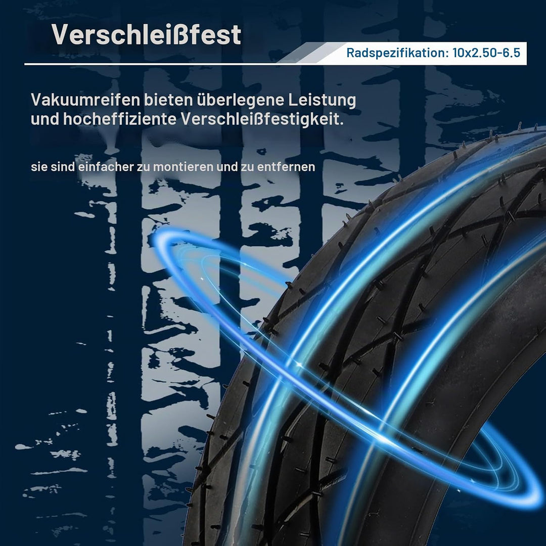 10 Zoll Tubeless Reifen, 10x2,50 6.5 Verdickung von Schlauchlosen -Reifen -Stossdämpfung elektrische