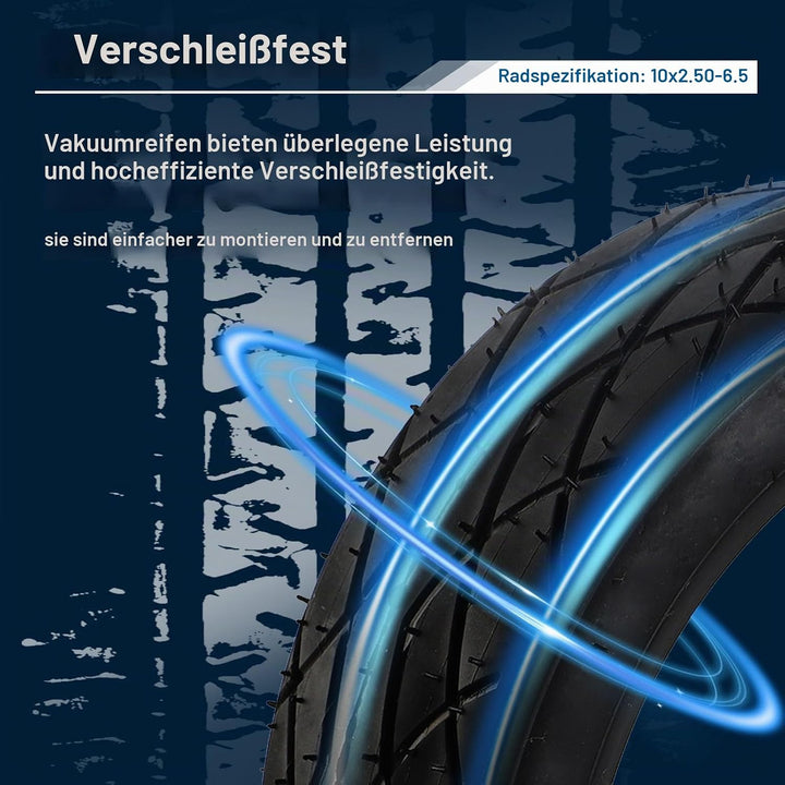 10 Zoll Tubeless Reifen, 10x2,50 6.5 Verdickung von Schlauchlosen -Reifen -Stossdämpfung elektrische