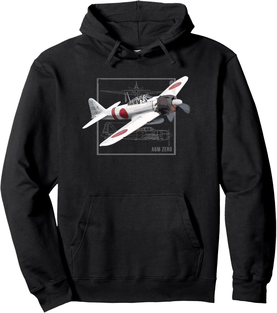A6M Zero-Jäger Japan WW2-Kampfflugzeug-Flugzeug Pullover Hoodie