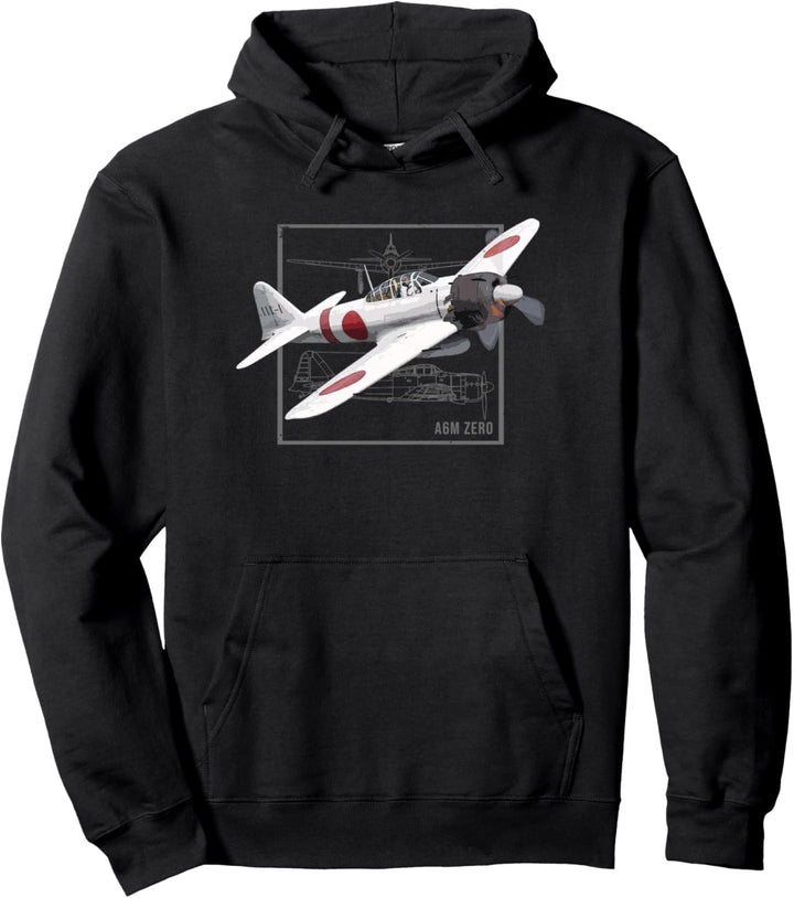 A6M Zero-Jäger Japan WW2-Kampfflugzeug-Flugzeug Pullover Hoodie