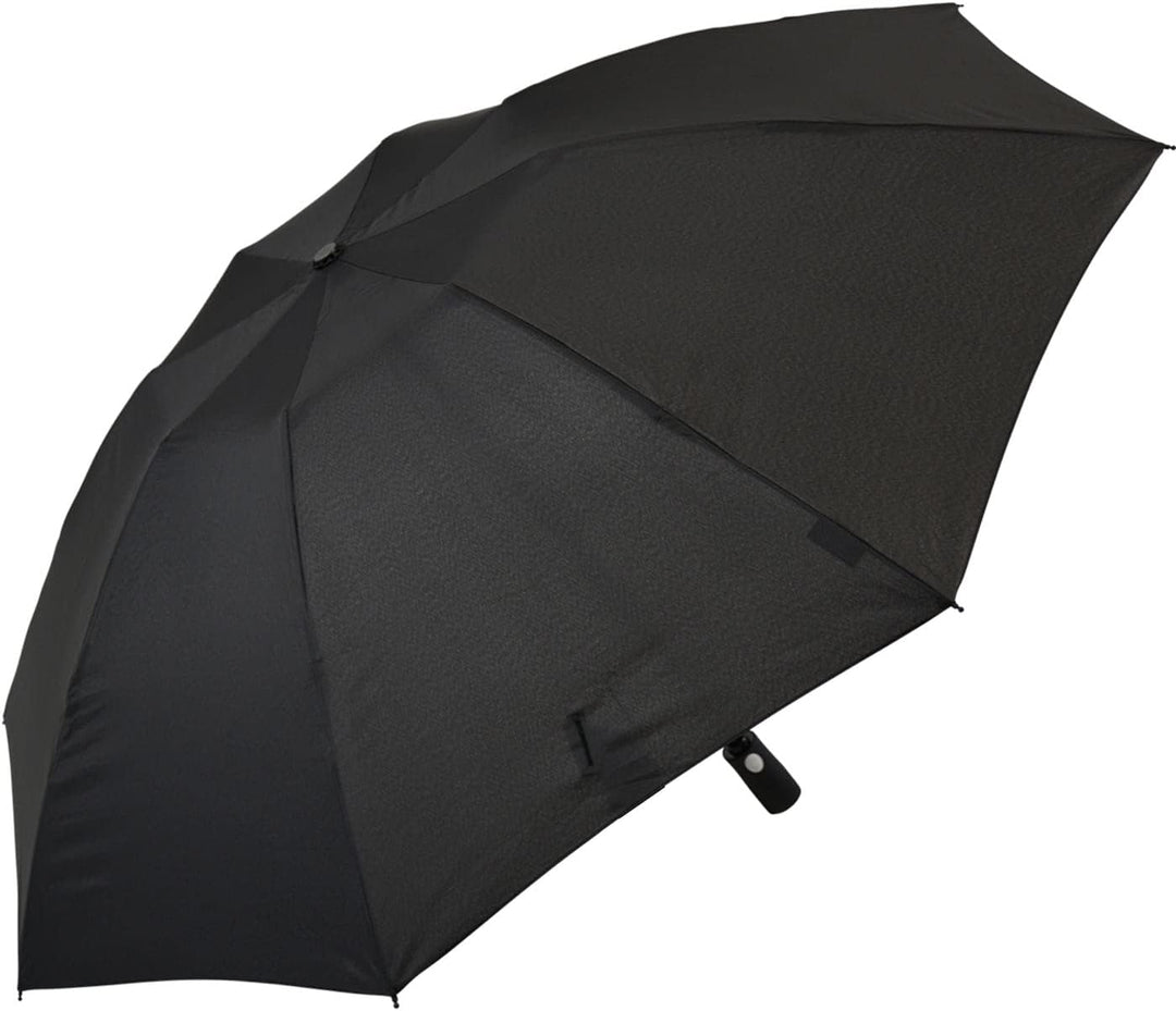 iX-brella Reverse umgekehrt öffnender Fiberglas-Taschenschirm mit farbigen Speichen - schwarz-weiss,
