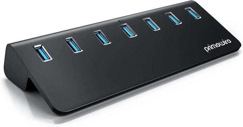 CSL - USB 3.2 Gen2 Hub - 7 Port Verteiler - 10 Gbit/s – mit Netzteil aktiv , USB-Kabel, Stromversorg