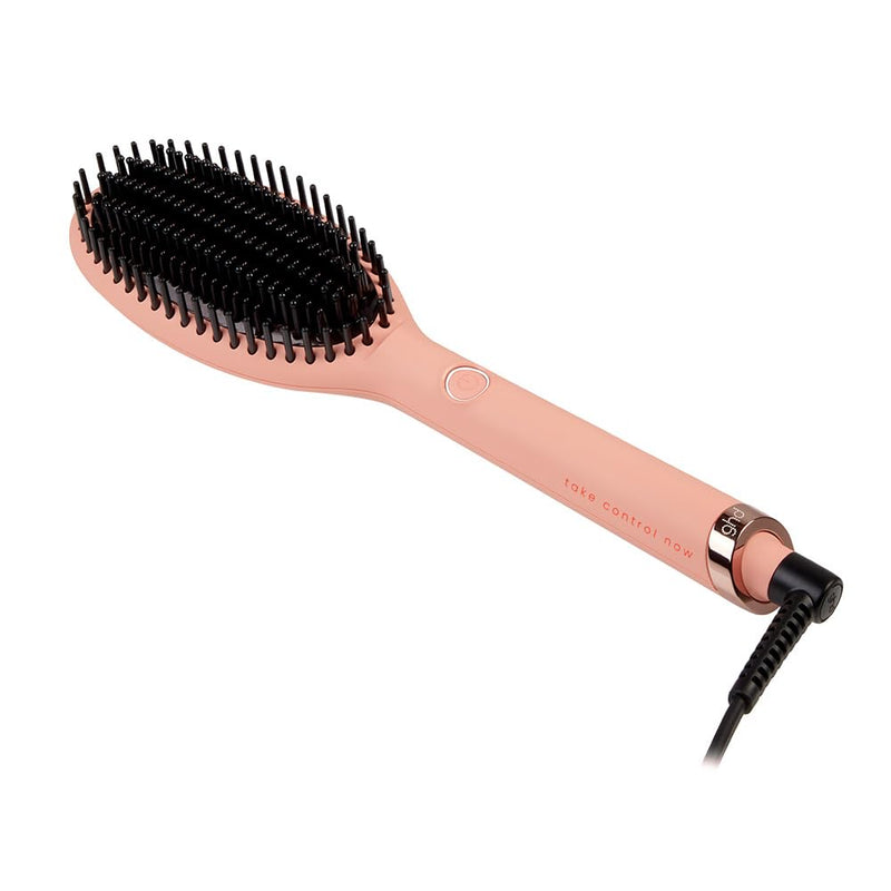 ghd glide Pink Peach Hot Brush, Glättbürste mit Keramikheiztechnologie und Ionisator