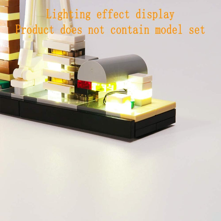 GEAMENT LED-Licht-Set für Architecture Skyline Collection Las Vegas - kompatibel mit Lego 21047 Baum
