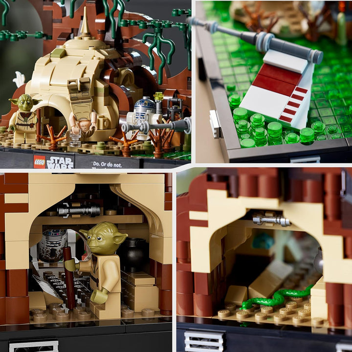 LEGO 75330 Star Wars Dagobah Jedi Training Diorama Set für Erwachsene, mit Yoda, R2-D2 und Luke Skyw