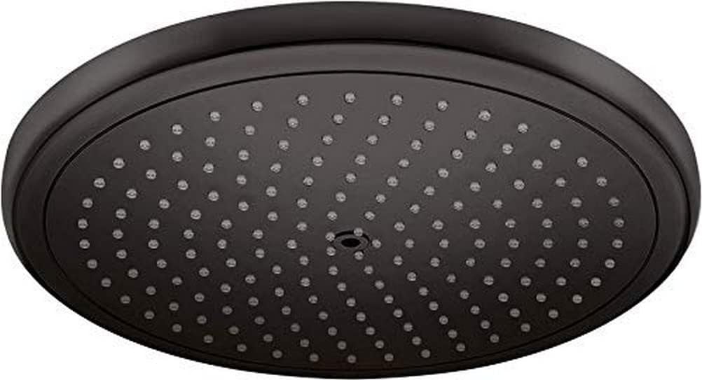 hansgrohe wassersparender Duschkopf Croma 280, Kopfbrause/Regendusche rund, 1 Strahlart, Mattschwarz