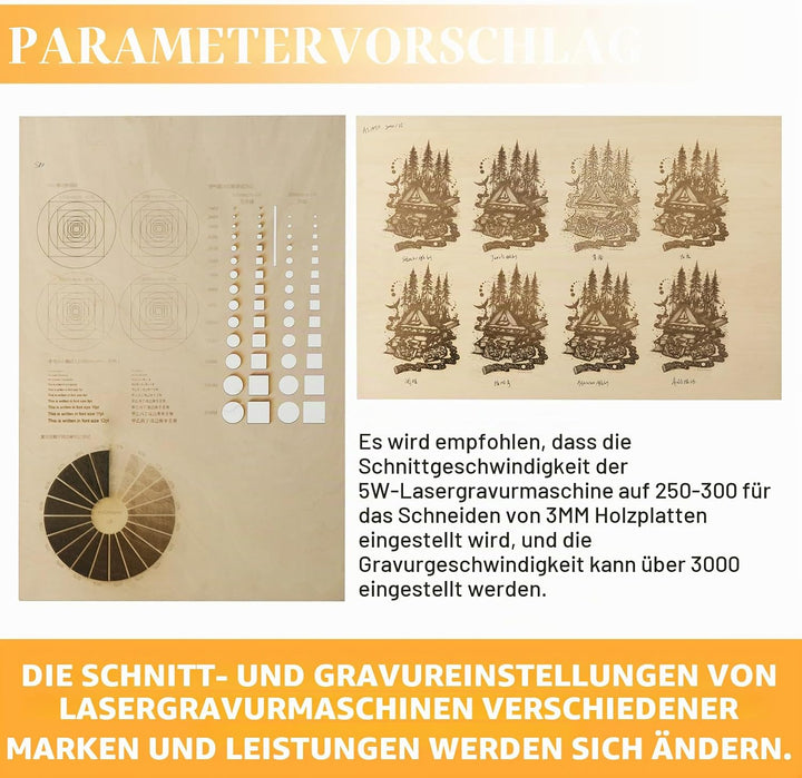 Sperrholzplatte 3mm A4, Lasergravur Rohlinge Holz, 4 Stück Unbehandeltes Holz für Lasergravur, CNC-S